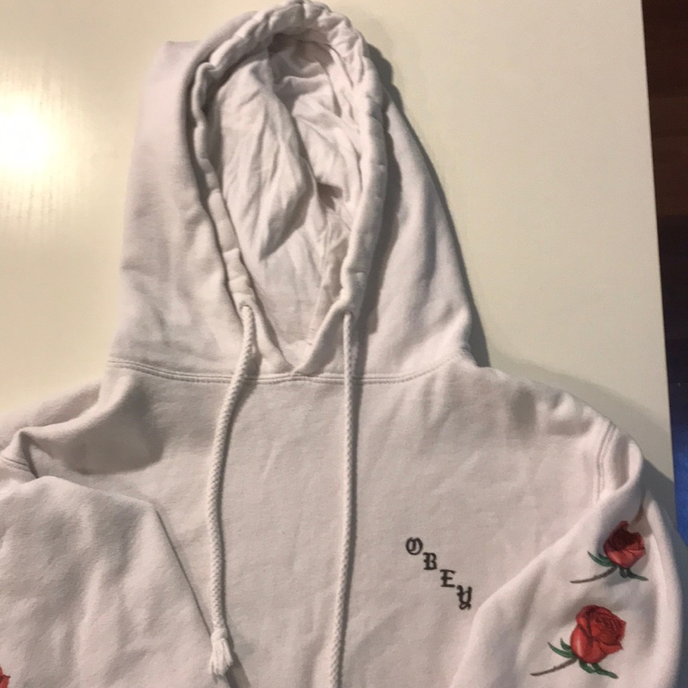 White, OBEY hoodie
